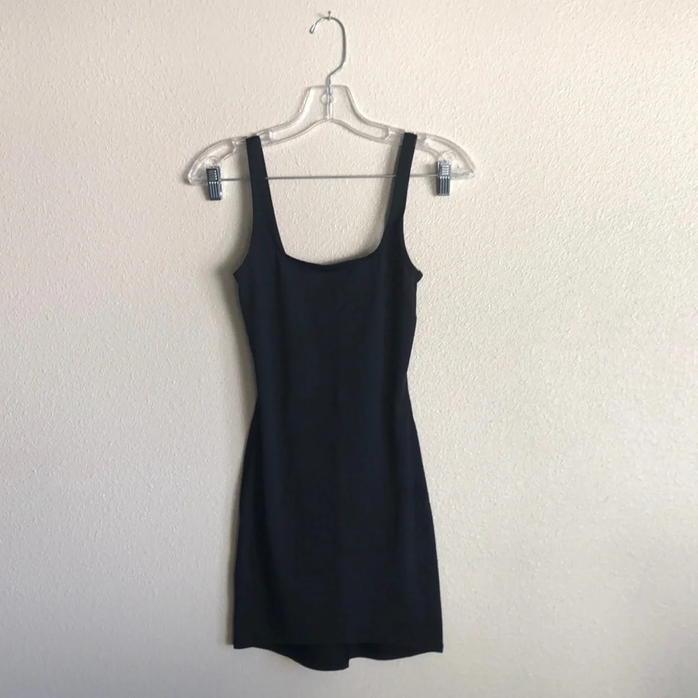 SKIMS Swim Tank Dress in Onyx (Size S)